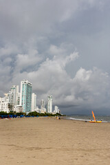 emblematic buildings on the beaches of Cartagena, Colombia