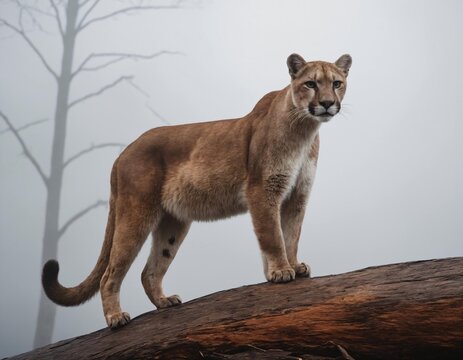 cougar in the fog
