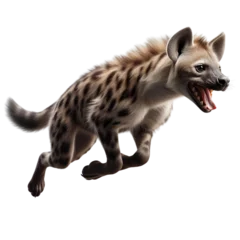 Tuinposter Hyena on transparent background running © SOUND OF RAIN