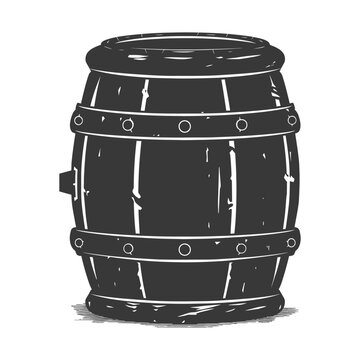 recommend clip art: Silhouette of drum or barrel black color only