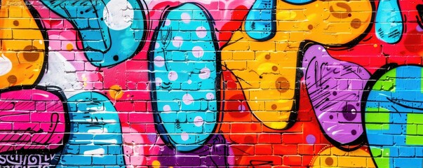 Vivid graffiti on an urban wall