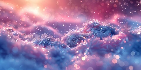 Beautiful winter nature landscape, amazing mountain view. Scenic image of woodland. Frosty day on ski resort