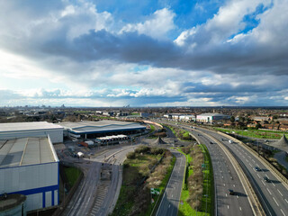 Aerial View of Dagenham London City of England UK
