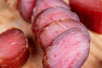 soft salted meat on the table