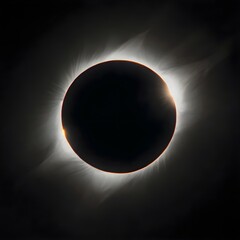Solar Eclipse View In Dark Sky