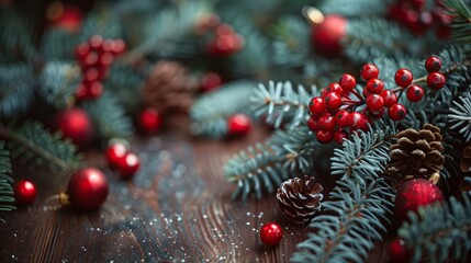 Christmas Background: Festive Holiday Atmosphere