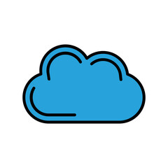 Black Cloud Vector Icon