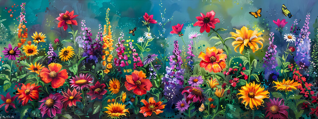 Obraz na płótnie Canvas Floral Radiance: Summer's Bloom