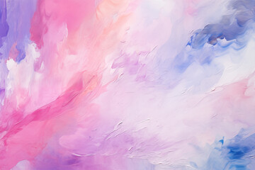 Fototapeta na wymiar A vibrant mix of pink, blue, and white paints creating an abstract, dreamy backdrop. Ideal for artistic expression, creativity, or emotional release. Suitable for backgrounds in ads or digital art.
