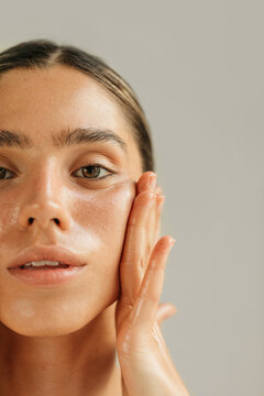 Woman with Facial Cream 