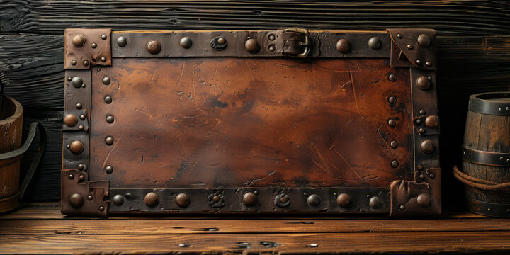 Old leather frame.