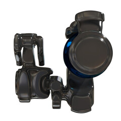 Metal abstract object,3d render © neurostructure