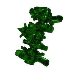 Metal abstract object,3d render © neurostructure