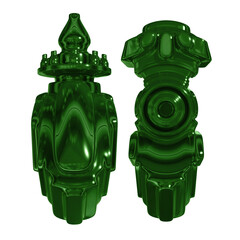 Metal abstract object,3d render © neurostructure