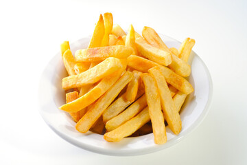 Satisfying Crunch: 4K Ultra HD Image of Delicious Crispy French Fries Close-Up