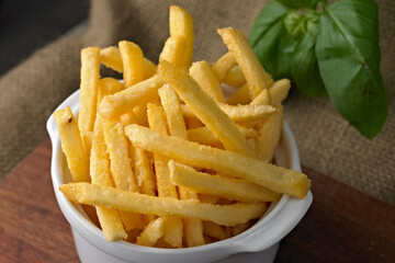 Satisfying Crunch: 4K Ultra HD Image of Delicious Crispy French Fries Close-Up