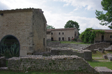 Archaeological site of Altilia, Molise, Italy: The buildings that enclose the museum area