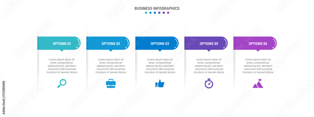 Poster timeline infographic with infochart. modern presentation template with 5 spets for business process.