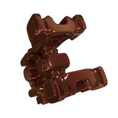 Metal abstract object,3d render