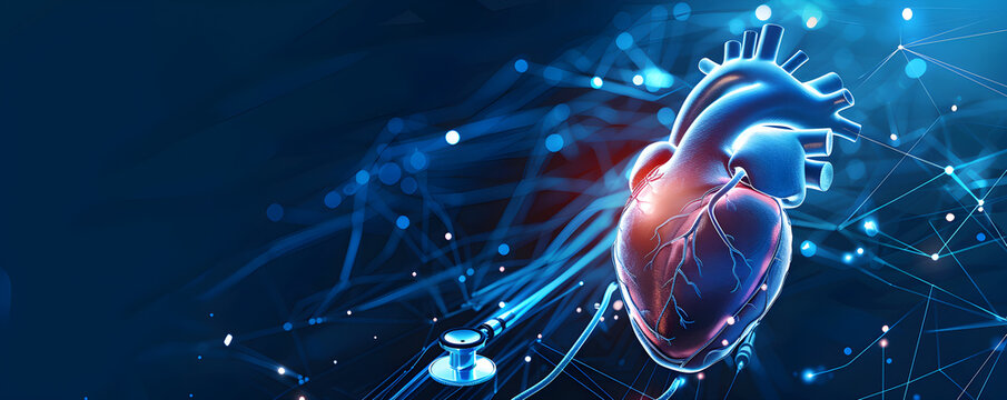 Futuristic Medical Research Or Heart Cardiology Health Care With Diagnosis Vitals Infographic Biometrics