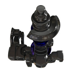 Metal abstract object,3d render © neurostructure