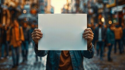 Portrait of a single protester