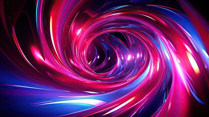 Luminous Green Spiral of Abstract Art