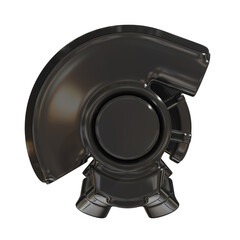 Metal abstract object,3d render © neurostructure