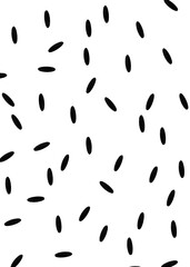 Abstract black dots original freehand ornament print hand-drawn simple charcoal pencil pattern illustration bold doodle shapes abstract high quality line contour strokes stamp curve white isolated