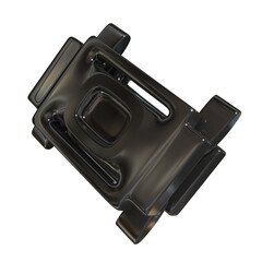 Metal abstract object,3d render © neurostructure