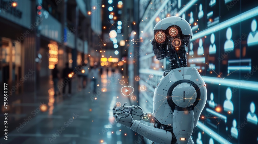 Poster artificial intelligence powered content moderation tool on a social media platform