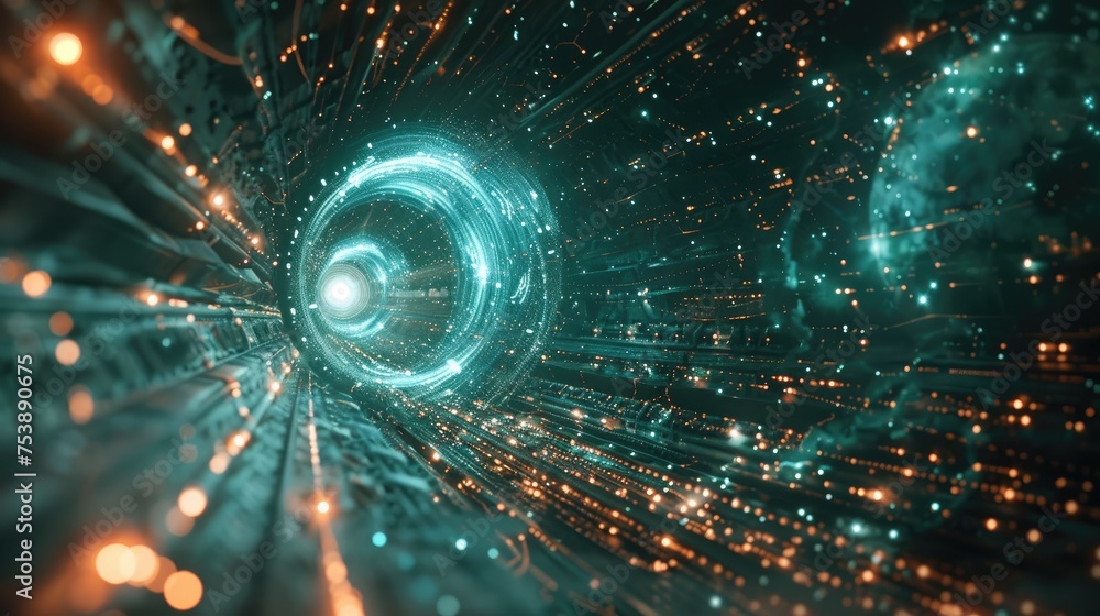 Poster quantum teleportation network for secure communication between different locations