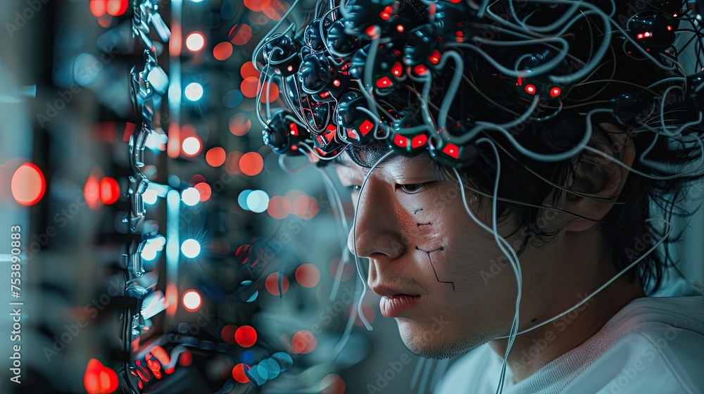Poster wearable brain computer interface device at a neuroscience research institute
