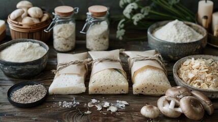 Fototapeta premium Sustainable packaging made from mushroom mycelium
