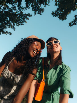 Happy multiracial friends portrait