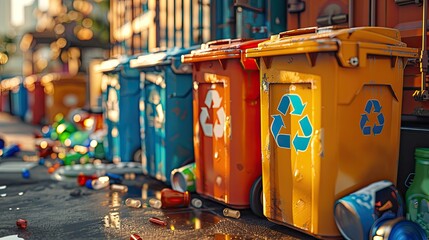 Fototapeta na wymiar AI driven recycling education campaigns for communities