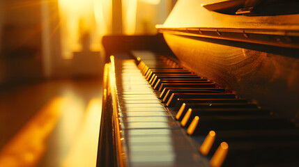 Grand Pianos Bathed in Sunlight