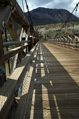 Naklejka premium Old wooden bridge over the river Fraser - Lillooet - British Columbia - Canada