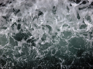 Detail of foam on the sea surface - Vancouver Island - British Columbia - Canada