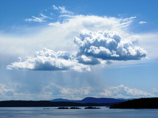 Mountain silhouette and sky - Vancouver island - British Columbia - Canada