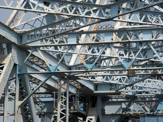 Detail of the metallic struture of the Harbour bridge - Victoria - Vancouver island - British Columbia - Canada