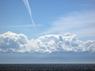 Mountain silhouette and sky - Vancouver island - British Columbia - Canada