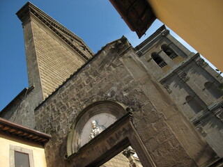 Architectural details of the Santuario della Madonna della Quercia - La Quercia - Viterbo -Tuscia - Italy - obrazy, fototapety, plakaty