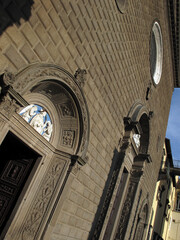 Architectural details of the Santuario della Madonna della Quercia - La Quercia - Viterbo -Tuscia - Italy - obrazy, fototapety, plakaty