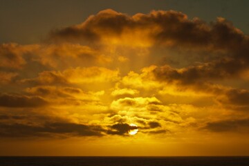 Sonnenuntergang über Ozean