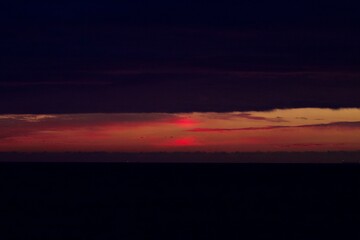 Sonnenuntergang über Ozean