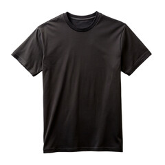Black t-shirt isolated on transparent background