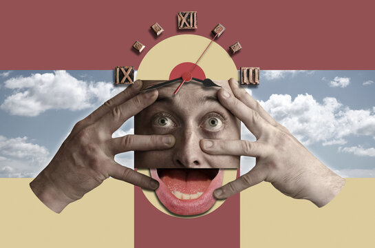 Dadaistic portrait of a man