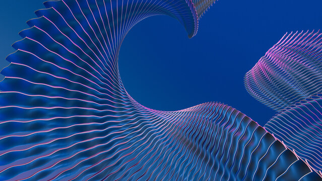 Wavy ribbon in space.