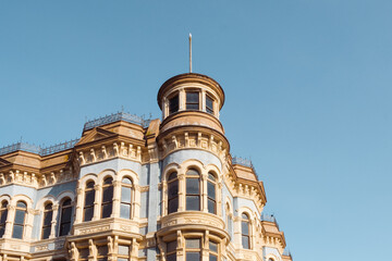 Victorian Building and Blue Sky Copyspace